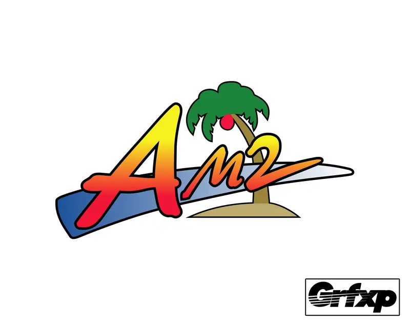 Sega Am2 Logo Printed Sticker 1