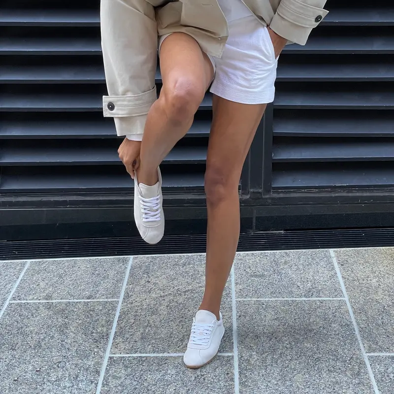 Serina Sneakers Ivory Suede 4