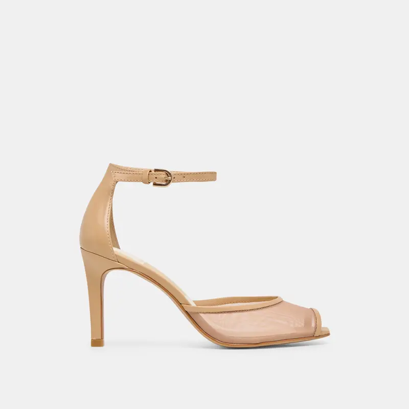 Serlo Mesh Heels Cafe Mesh 1