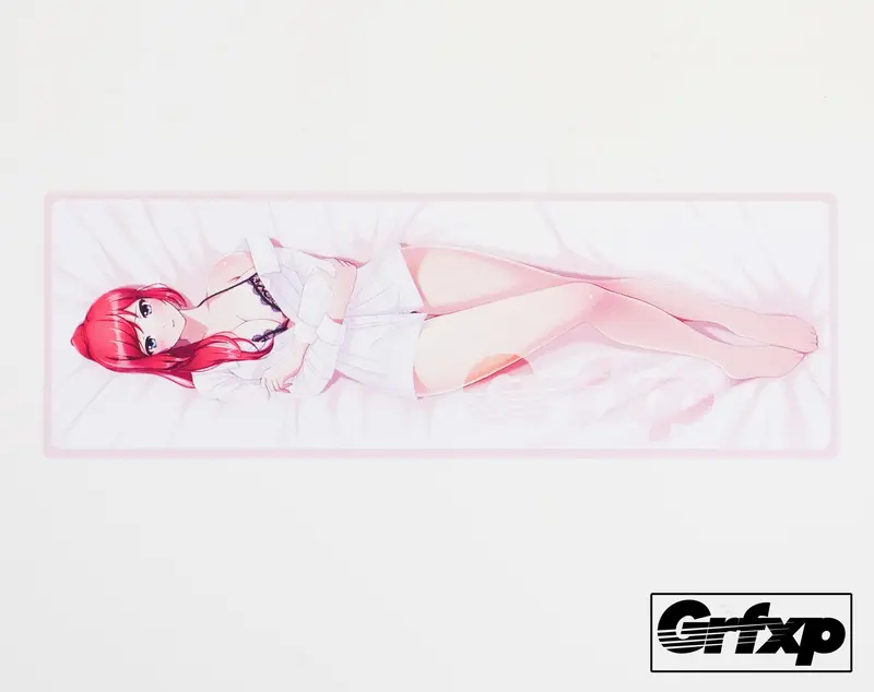 Sexy Anime Girls On Bed Printed Sticker 1