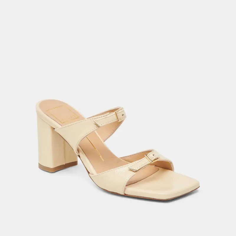 Shane Heels Light Yellow Crinkle Patent 2