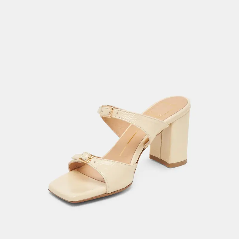 Shane Heels Light Yellow Crinkle Patent 4
