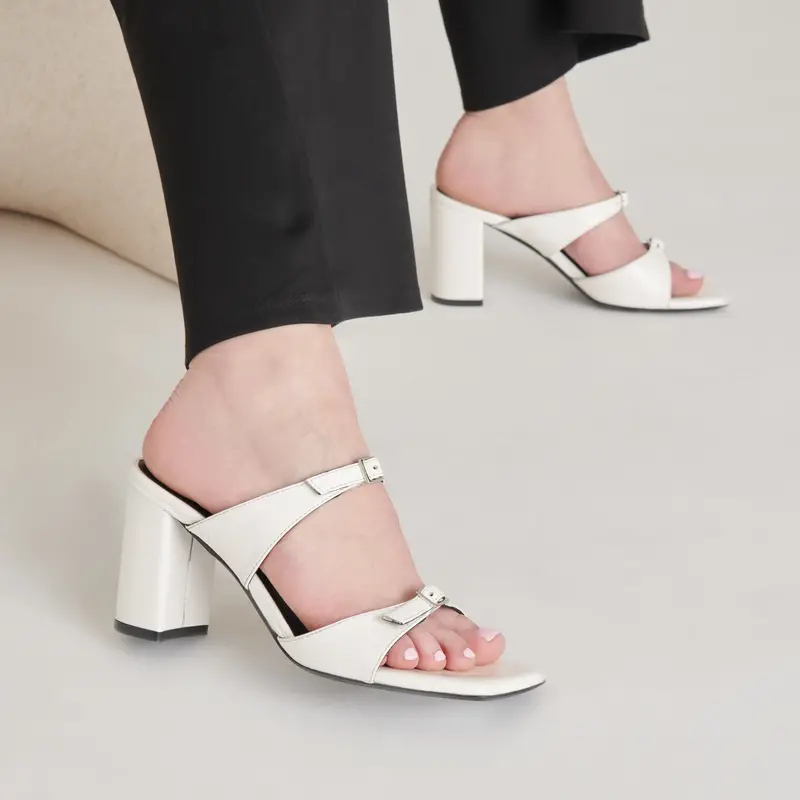 Shane Heels Off White Crinkle Patent 3