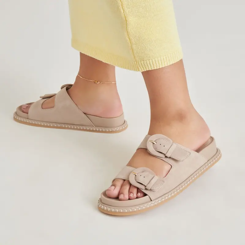 Shauny Sandals Dk Taupe Suede 3
