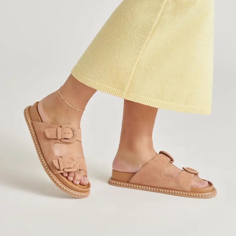 Shauny Sandals Toffee Suede 3