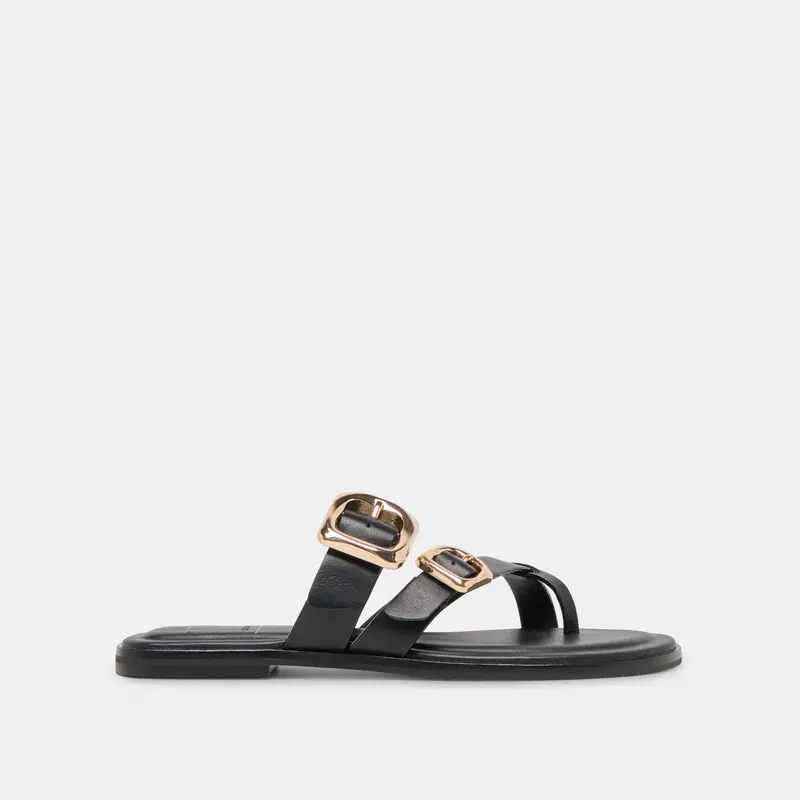 Shore Sandals Black Leather 1