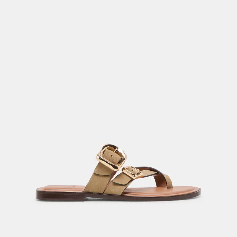 Shore Sandals Taupe Suede 1