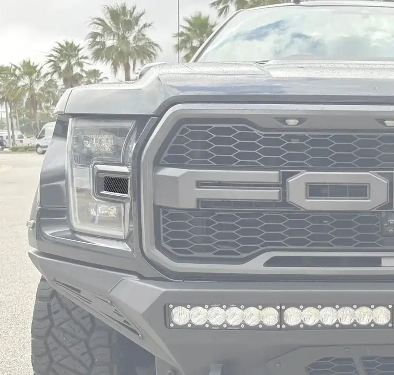 Side Headlight Molding Inserts Fits 2015-2020 Ford Raptor 1