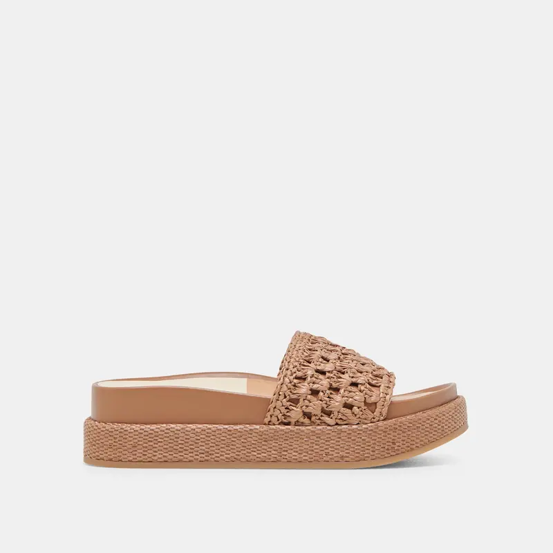 Sidona Sandals Brown Raffia 1