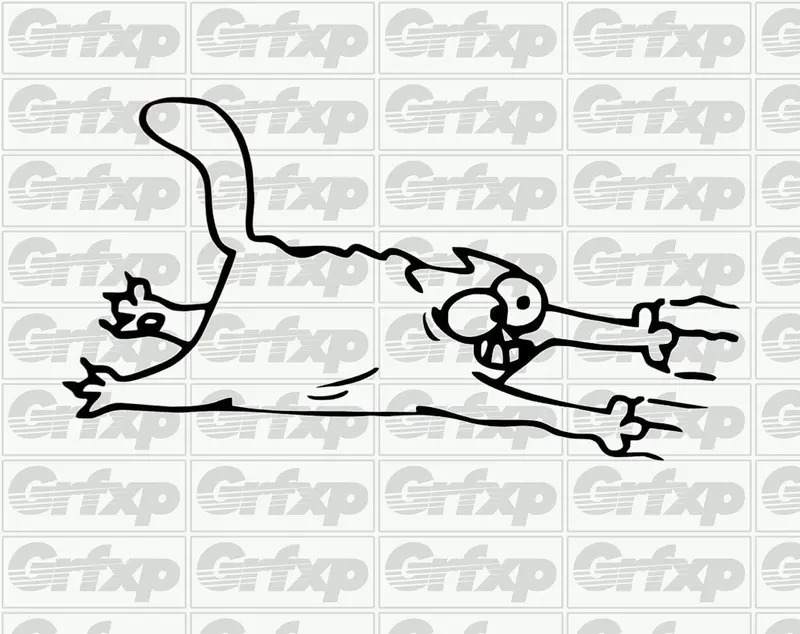 Simon's Cat Clawing Sticker 1
