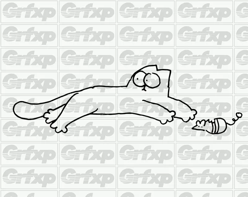 Simon's Cat & Mouse Sticker 1