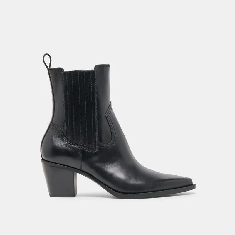 Slim Booties Black Leather 1