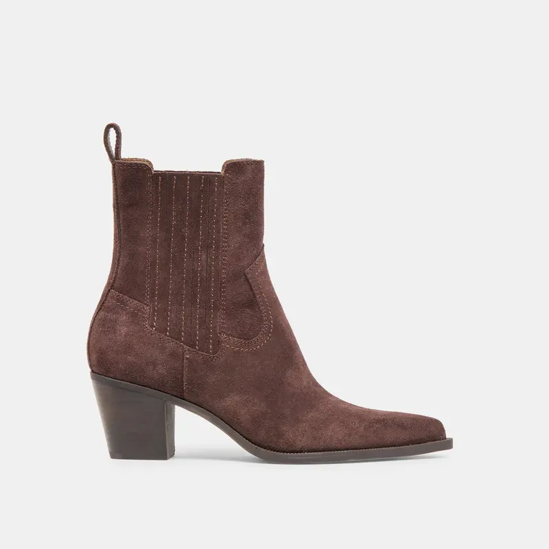 Slim Booties Mahogany Suede 1