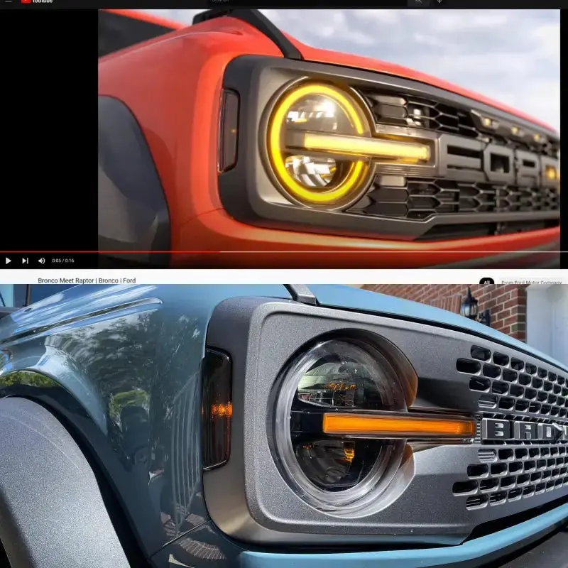 Smoked Sidemarker Overlays (Front Only) For 2021+ Bronco (All) 5
