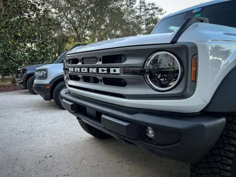 Smoked Signature Style Light Bar Overlays For 2021+ Bronco (Standard Headlights) 1