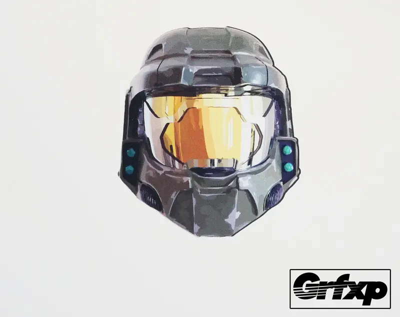 Spartan Helmet Printed Sticker 1
