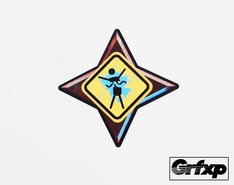 Splatter Medal Printed Sticker 1