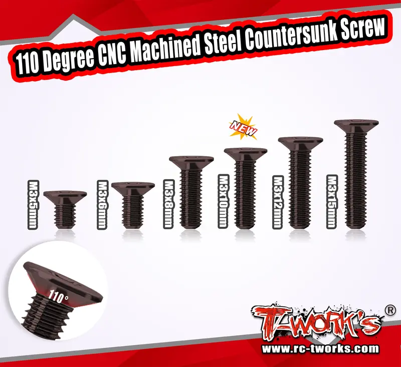 Ss-10Dc   110 Degree Cnc Machined Steel Countersunk Screw 10 Pcs. 1