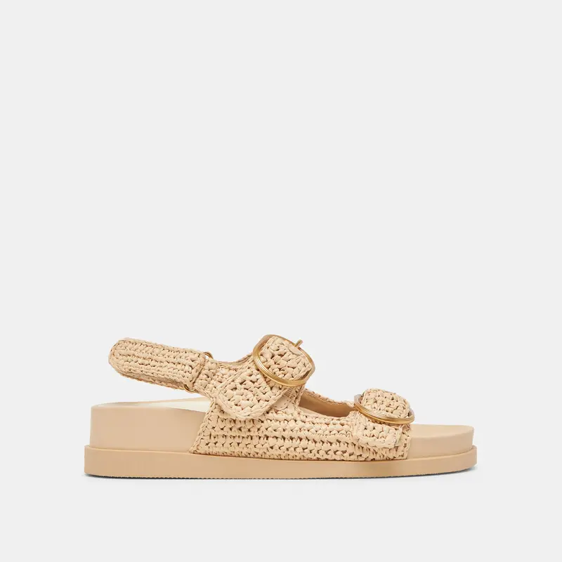 Starla Crochet Sandals Natural Knit 1