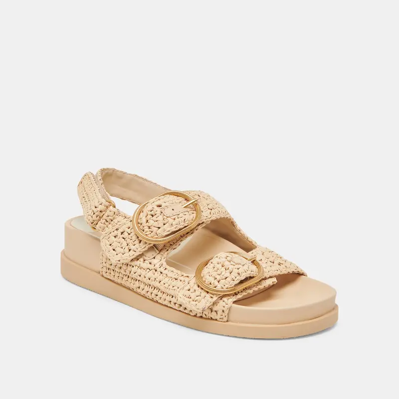 Starla Crochet Sandals Natural Knit 3
