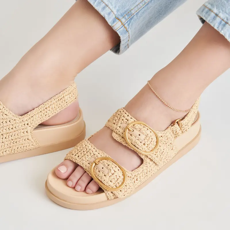 Starla Crochet Sandals Natural Knit 4