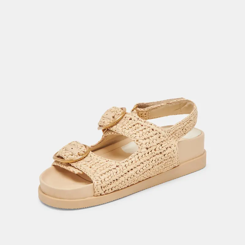 Starla Crochet Sandals Natural Knit 6