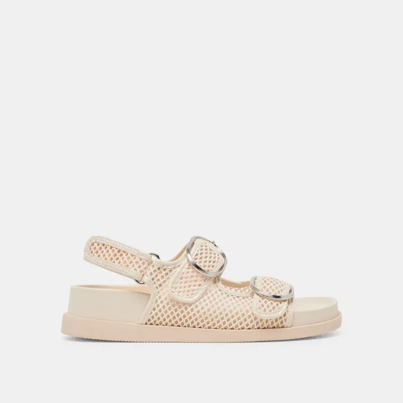 Starla Mesh Sandals Creme Woven Mesh 1