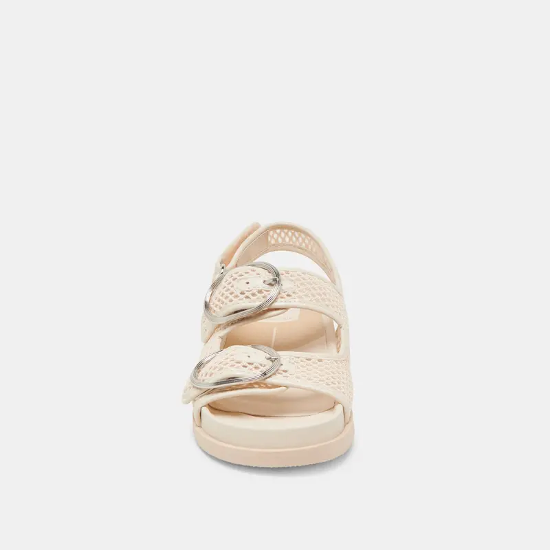 Starla Mesh Sandals Creme Woven Mesh 10