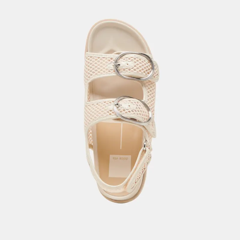 Starla Mesh Sandals Creme Woven Mesh 13