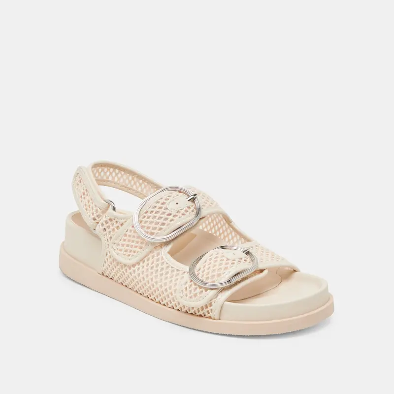 Starla Mesh Sandals Creme Woven Mesh 3