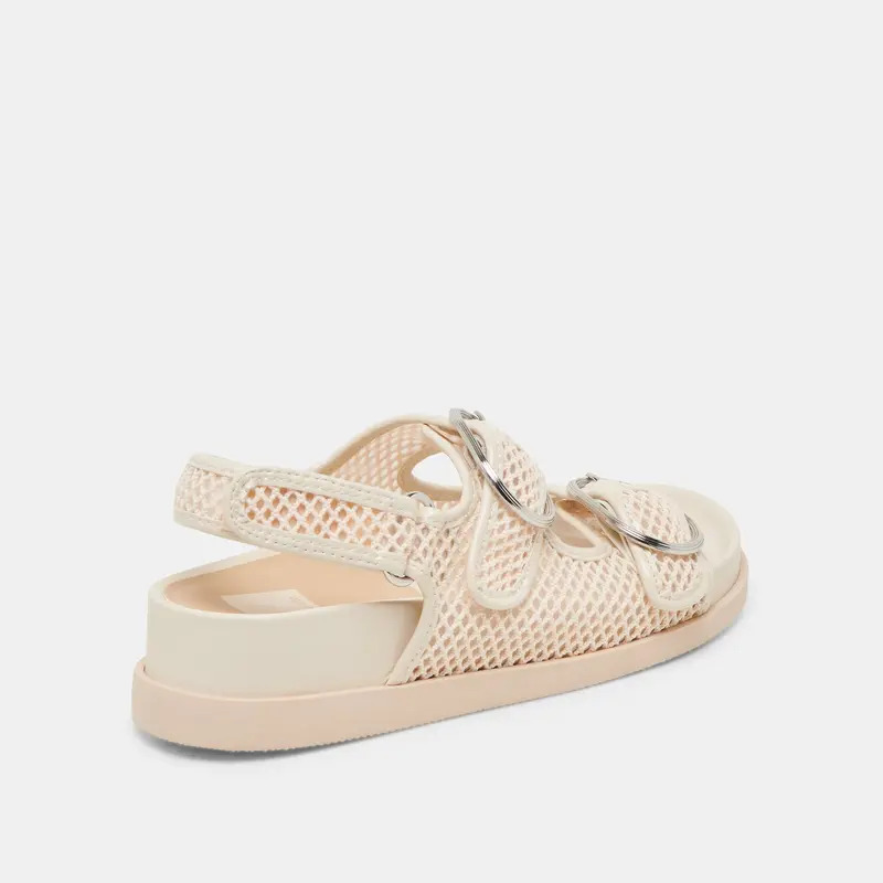 Starla Mesh Sandals Creme Woven Mesh 4