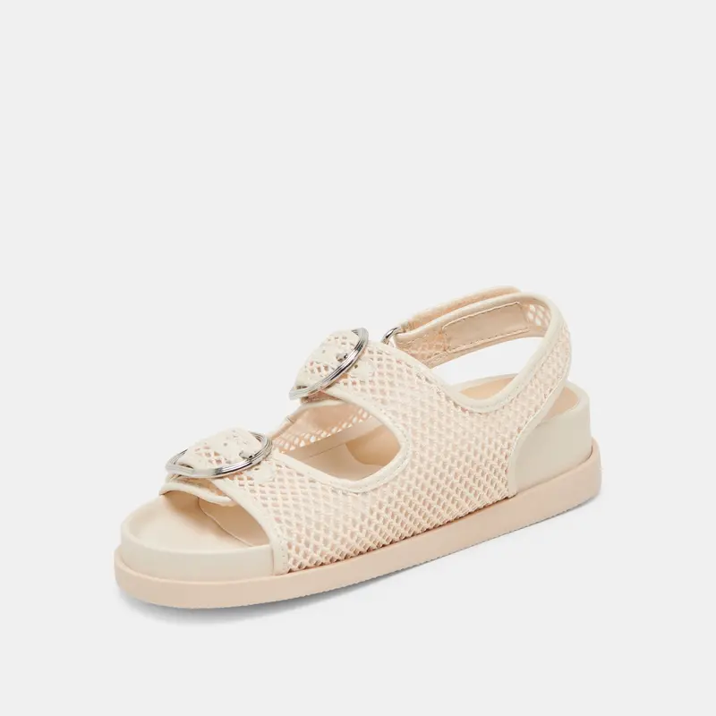 Starla Mesh Sandals Creme Woven Mesh 6