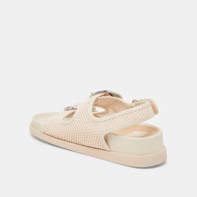 Starla Mesh Sandals Creme Woven Mesh 8