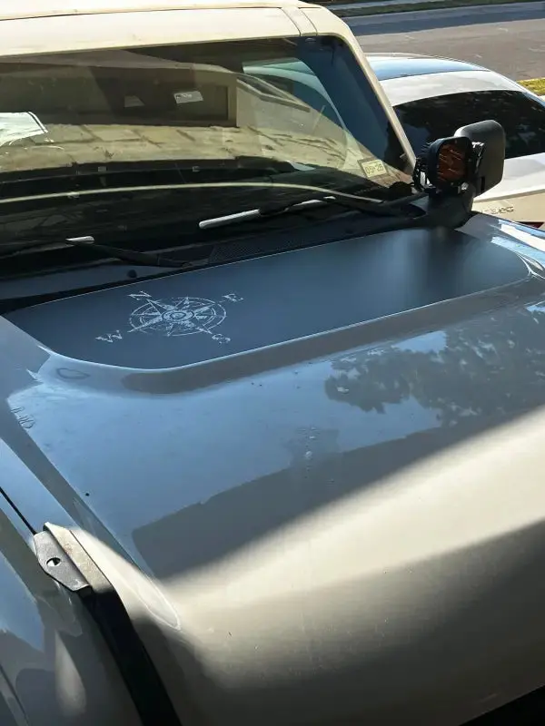 Stealth Black Compass Rose Hood Overlay (Printed Series) For 2021+ Bronco 1