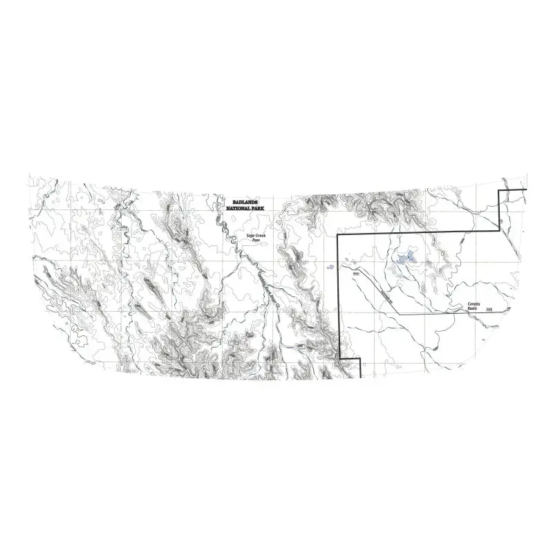 Stealth Clear Badlands Topographic Map Hood Overlay For 2021+ Bronco 1