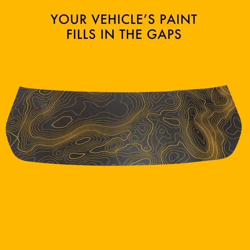 Stealth Topographic Map Hood Overlay (Printed Series) For 2021+ Bronco 1
