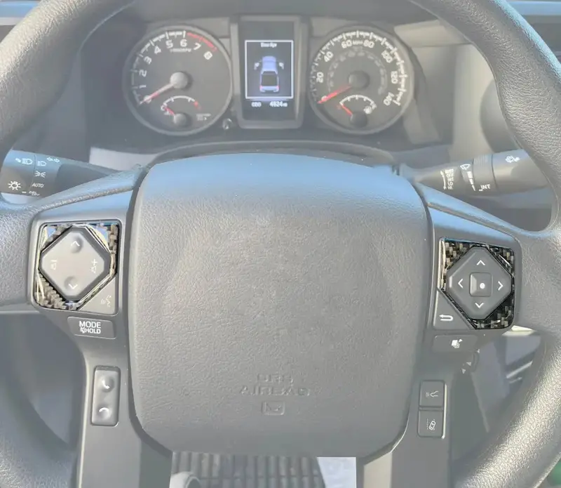 Steering Wheel Upper Buttons Accent Trim Fits 2016-2023 Toyota Tacoma 1
