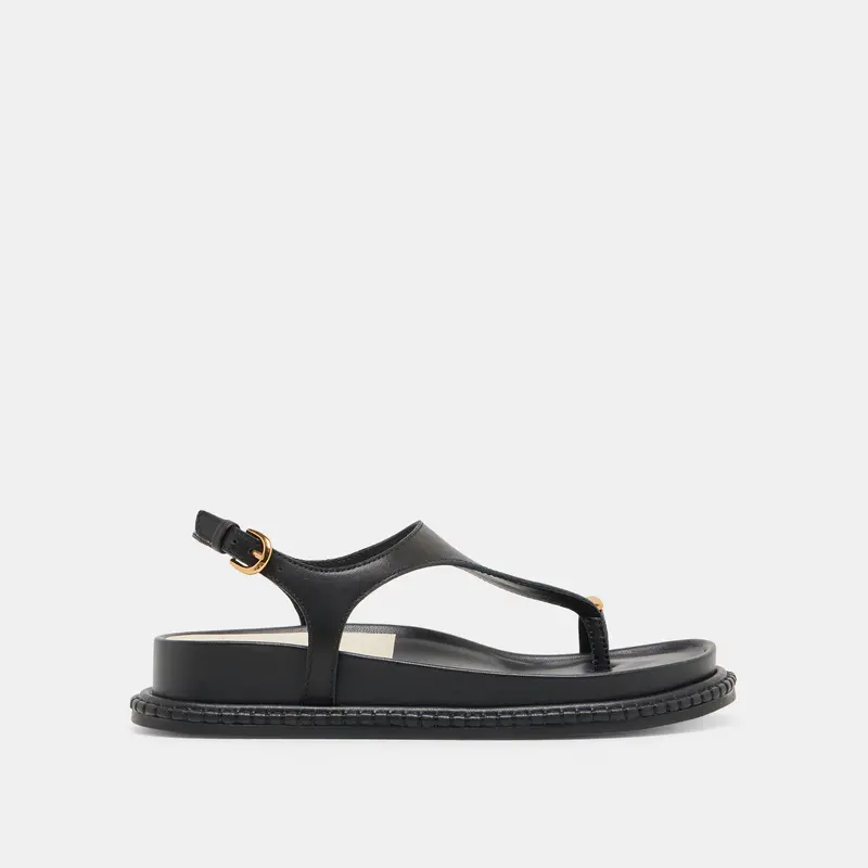 Stefan Sandals Black Leather 1