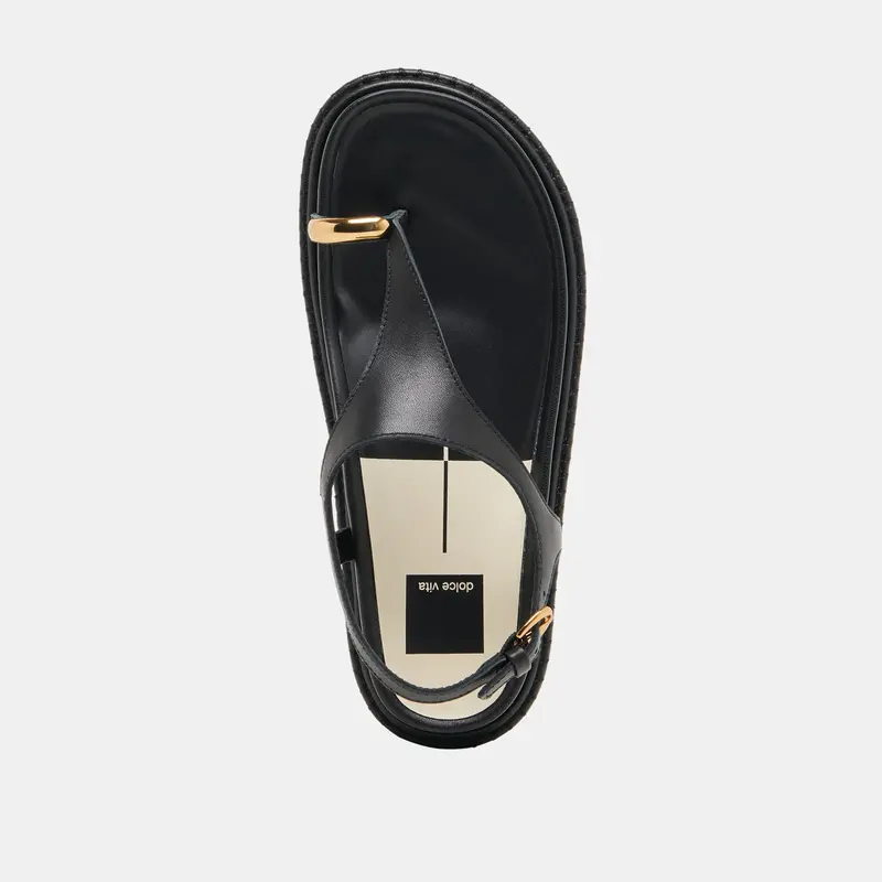 Stefan Sandals Black Leather 11