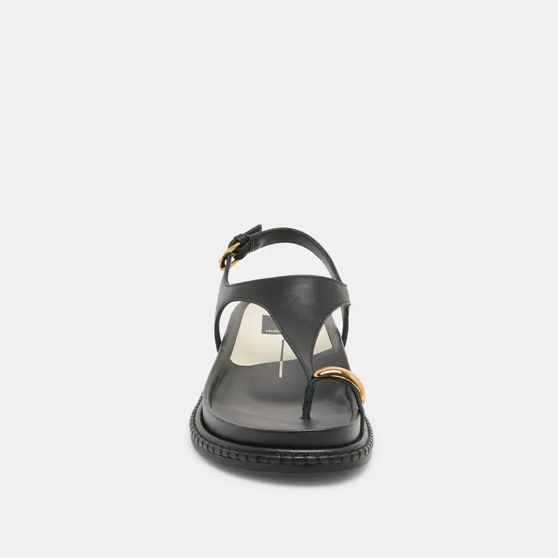 Stefan Sandals Black Leather 9