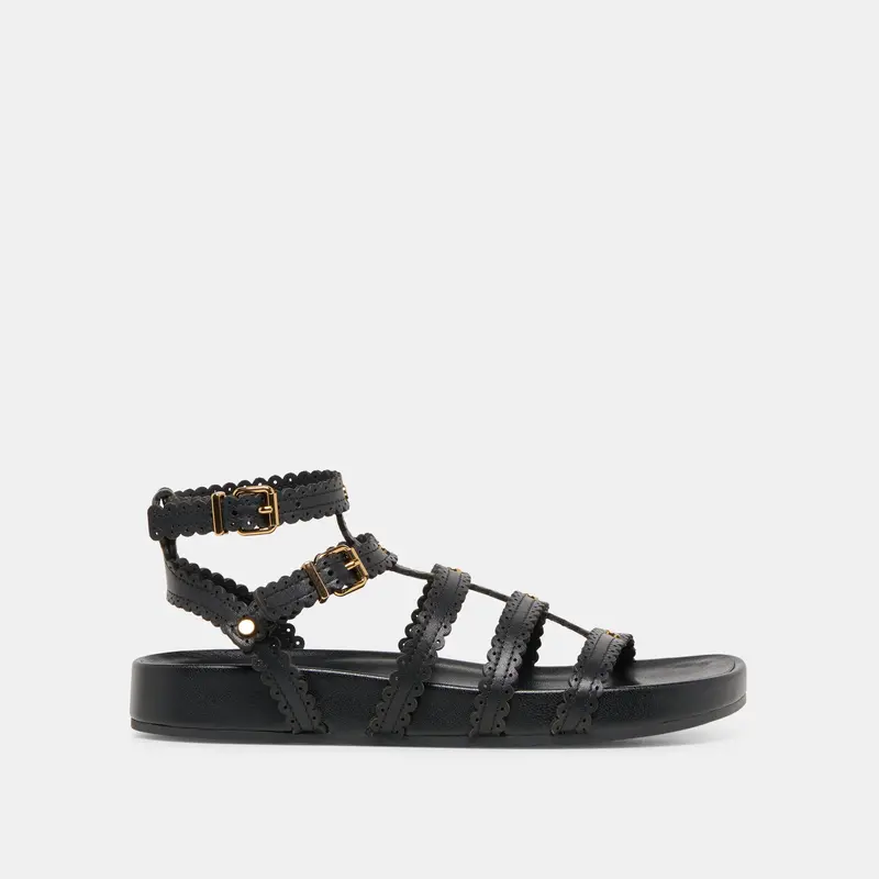 Susana Sandals Black Leather 1