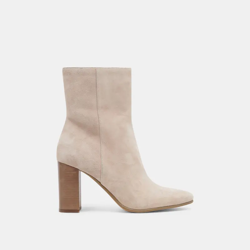 Suzy Wide Booties Taupe Suede 1