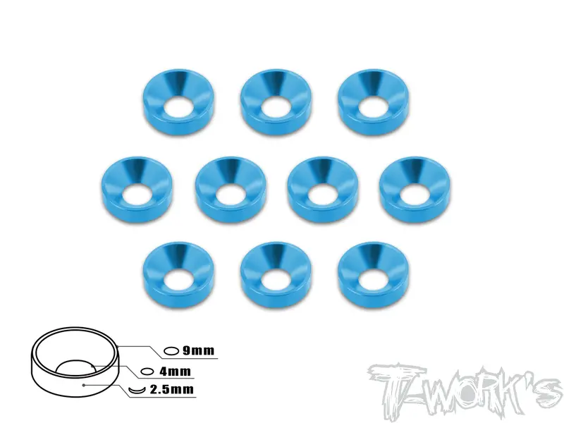 Ta-002   Anodized Alum M4 Countersunk Washers (10 Pcs) 1