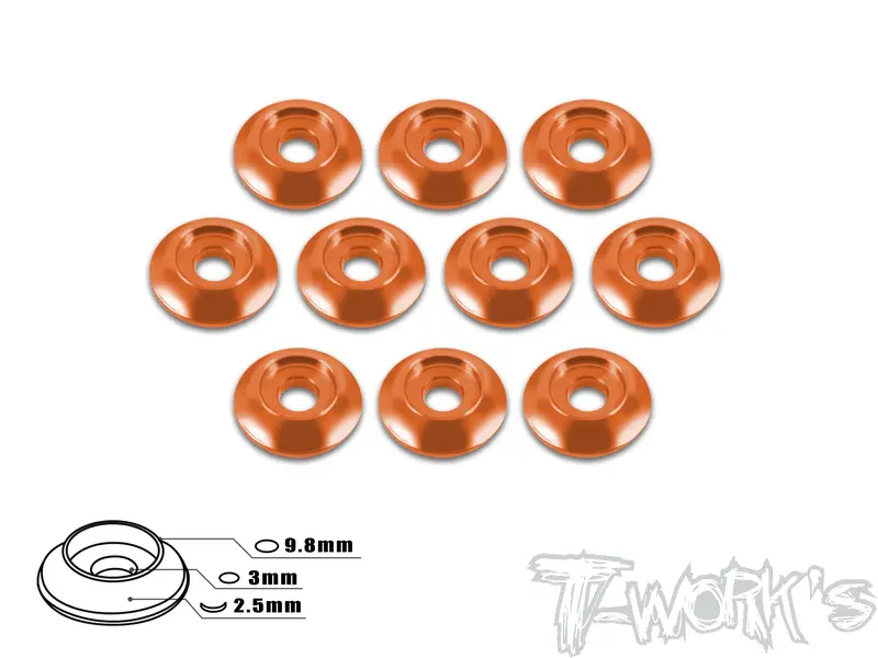 Ta-004 Anodized Alum M3 Buttom Head Screw Washers (10 Pcs) 4
