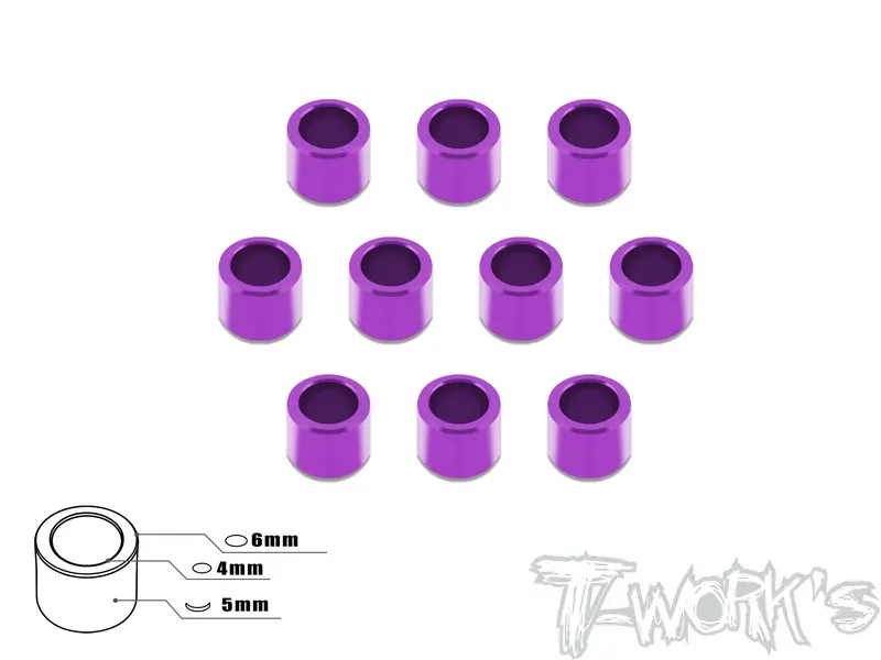 Ta-018 Aluminum 4Mm Bore Washer 5.0Mm 10Pcs. 5