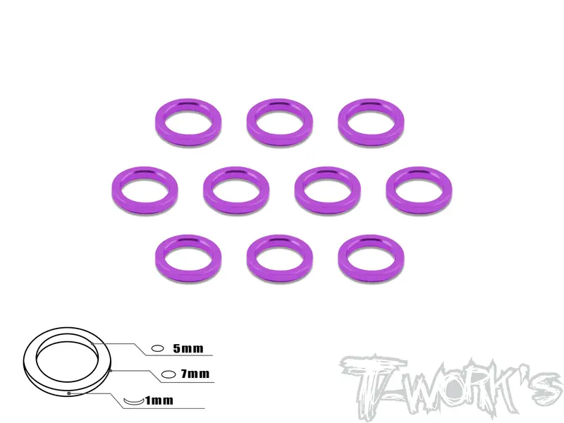 Ta-044 Aluminum 5Mm Bore Washer 1.0Mm  10Pcs. 2