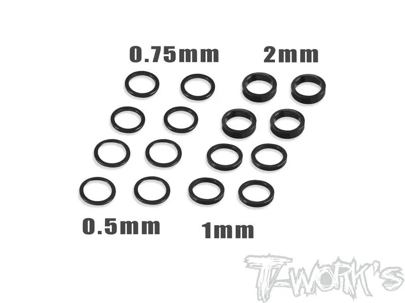 Ta-051 Aluminum 6Mm Bore Washer Set  0.5, 0.75 ,1 ,2Mm Each 4Pcs. 3