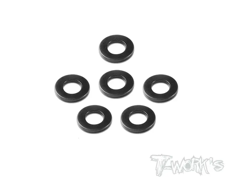 Ta-058 Aluminum 2Mm Bore Washer 1.0Mm (Black)  6Pcs. 1