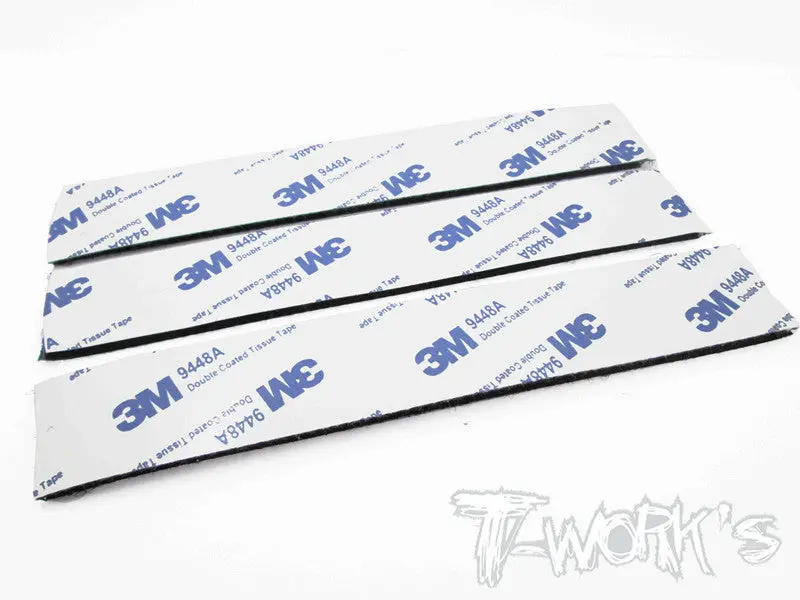 Ta-076 Black Adhesive Velcro Tape 25Mm X 150Mm (3Pcs.) 1