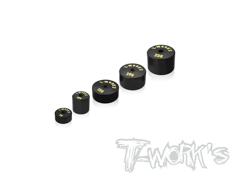Ta-081  Anodized Precision Balancing Brass Weights Set 5,10,15,20,25G Each 1Pcs. 1